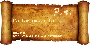 Pallag Amarilla névjegykártya